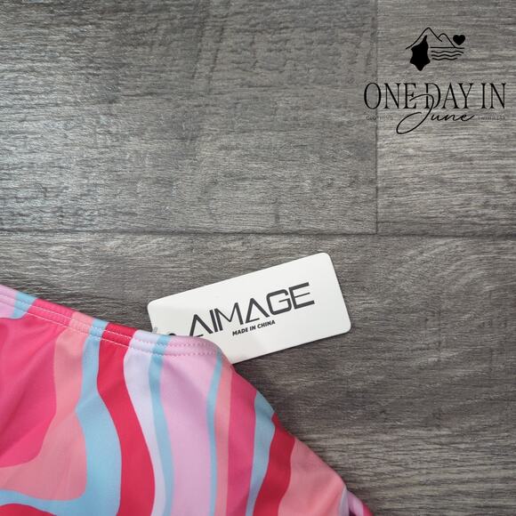 Aimage Cross Front Halter Bikini Swimsuit Size M - Picture 3 of 6